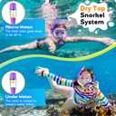 Seovediary Kids Snorkel Set, Anti-Fog Panoramic Tempered Glass Kids Snorkel mask, Anti-Leak Scuba Diving Mask with Mesh Bag, Dry Top Snorkeling Gear for Kids and Youth Age 4-16