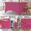 Famstar Table Cloth 2 Pack Fuchsia 4FT Spandex Tablecloth for Rectangle Fitted Table Cloths Stretch Covers Washable Wrinkle Free Tablecloths for Festival Camping Picnic Wedding Party