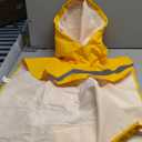 NACOCO Large Dog Raincoat Adjustable Pet Water Proof Clothes Lightweight Rain Jacket Poncho Hoodies with Strip Reflective (L, Yellow) (Large (Pack of 1))