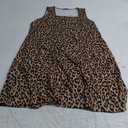 OFEEFAN Womens Square Neck Tank Dresses 2025 Summer Spring Loose Swing Sundresses with Pockets Plain/Print L