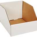 Box USA Storage Bins Medium 10"L x 12"W x 8"H 25-Pack - Corrugated Cardboard Box for Packing, Moving, and Storage