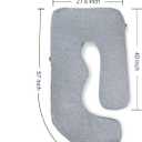 Momcozy Pregnancy Pillow Cover u Shaped, 57-inch Large Pregnancy Body Pillowcase Removable, Soft & Machine Washable Replacement Cover Fits Most 55/57 Inch