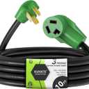 RVMATE 3 Prong Dryer Extension Cord 10 Feet, 30 Amp NEMA 10-30P to 10-30R 125V/250V Waterproof PVC Jacket, Perfect for Dryer Power Extension, ETL Listed