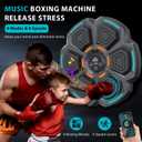 Music Boxing Machine, Smart Music Boxing Machine for Adults Kids, Bluetooth Wall Mount Boxing Trainer with LED Target Pad and Gloves, Boxing Workout Equipment for Home, Office, Gym (Upgrade)