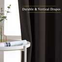 NICETOWN Bedroom Blackout Curtains and Drapes - Energy Smart Thermal Insulated Solid Grommet Blackout Draperies for Living Room (2 Panels, 52 inches x 84 inches, Toffee Brown)