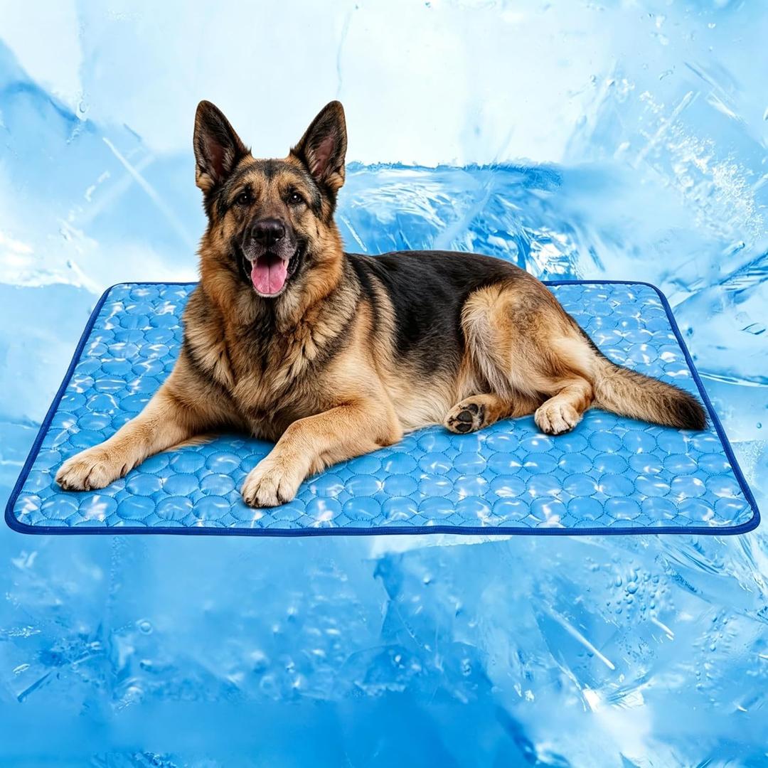Dog Cooling Mat, 55''x40''Arc-Chill Cooling Fiber Self-Cooling Pad for Dogs - Washable Non-Toxic Summer Pet Mat, Non-Slip Foldable Portable Soft Pad for Indoor Outdoor/Kennel Bed Sofa Floor Car