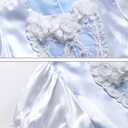 MYZLS Cinderella Princess Dress Girls Fancy Party Costume Christmas Cosplay Dress Up Outfit for 3-8 Years (Blue)