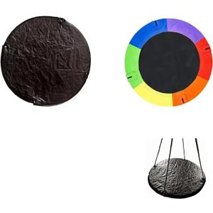 40-Inch Tree Swing Replacement Fabric with Protective CoverSaucer Swing Replacement CoverRound Saucer Swing Seat Cover, Oxford FabricColorful