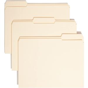 Smead File Folders Letter Size, Reinforced 1/3-Cut Tab, Assorted Positions, Letter Size, Manila Folders 8.5 x 11, 100 per Box (10334)
