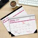 5 x Desk Calendar 2026, Wall Calendar 2026-2027 Large Size 17" X 12" Covers January 2026 to June 2027, Pink Cute Desktop Monthly Calendar for Home Classroom School or Teacher Gifts & Office Supplies