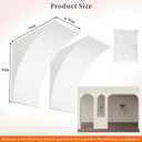 2 Pcs Rounded Doorway Arch Kit with Plaster Powder, 9"x9"x5" Gypsum Round Arch Kit for DIY Interior Doorways, Pre-Curved Drywall Half Circle Arch Molding to Add Rounded Corners for Home Decoration