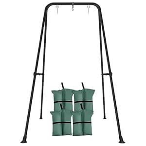 Swing Stand for Kids, Baby Swing Frame, Toddler A-Frame Metal Swing Set for Backyard, Outdoor Indoor use, Fits for Most of The Toddlers Swings (Dark Black)