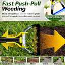 Garden Hoe for Weeding - Sharp Push Pull Blade,Stainless Steel Stirrup Weeder Hoe, 30-54 Inch Adjustable, Stand Up Loop Weed Hoe Tool for Women Seniors
