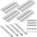 Grill Replacement Parts for Kenmore 415.23667310, Char broil 463439915, 463322613 Gas Grill Models, 14.75" Grill Heat Plates, Burner Tubes and Adjustable Crossover Tube, 4 Pack, Stainless Steel