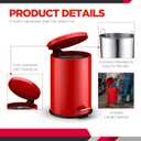 Geetery 6 Gallon Red Oil Rag Safety Can Waste Oil Container 16" x 12"