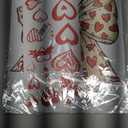 2 Sheets Valentine's Day Window Clings Romantic Red Heart & Bow Designs Happy Valentine's Day Decor Electrostatic Windows Stickers Decals for Home Holiday Party or Office Decorations