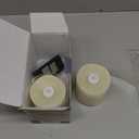 Flameless Candles Battery Operated with Remote Timer, 3D Moving Flame Flickering, Last 600+ Hours Battery Candles, 3" x 3" Ivory Real Wax Electric LED Candle for Wedding Party, Set of 2