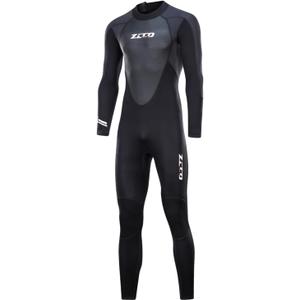 ZCCO Wetsuit for Men & Women, 3/2mm Neoprene Full Body Wet Suit for Diving, Surfing, Snorkeling, Kayaking & Cold Water Sports Large