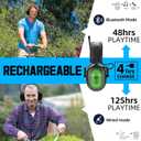 PROHEAR 033 2.0 Bluetooth Hearing Protection Headphones with AM/FM Radio - 31 SNR Noise Reduction Ear Muffs, 50Hrs Rechargeable Battery, 2 Pack for Mowing, Snowblowing, Outdoor Use - Black and Orange