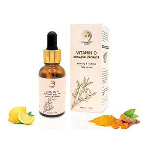Vitamin C Face Serum - Brightening, Hydrating, Glowing Skin with Hyaluronic Acid, Turmeric, Vitamin E, Green Tea Extract, Anti Aging Facial Serum for Fine Lines & Wrinkles  1 Fl Oz