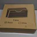 JANE EYRE Magnetic File Holder - 3PCS File Paper Mail Organizer No Drilling Magazine Paper Document Holder/Magnetic Hanging File Organizer for File Cabinets, Office, Whiteboard, BLACK