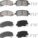 8PCS Rear Semi-Metal Front Ceramic Brake Pads Kit Fit for Chevy Impala 4-Door 3.5L/3.9L 2011,for Chevy Impala 4-Door 3.6L 2012 2013,for Chevy Impala Limited 4-Door 3.6L 2014 2015 2016