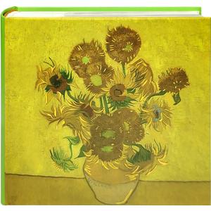 Sunflowers Photo Album 4x6 - Van Gogh Inspired with 200 Acid-Free Pockets & Writing Space, Wedding Guest Book, Floral Memory for Anniversary - Kuword