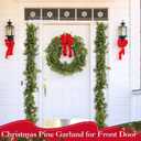 12 Pcs 5.6ft Artificial Christmas Faux Garland Norfolk Pine Garlands Realistic Leaves Hanging Greenery Plant for Christmas Table Fireplace Wall Mantle Indoor Xmas Decor