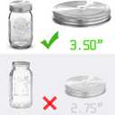 6pcs Pack 304 Stainless Steel Wide Mouth Mason Jar Lids with Straw Hole, Including 6pcs Stainless Steel Straws and 1pcs Cleaning Brush, Compatible with Ball & Kerr Mason Jars