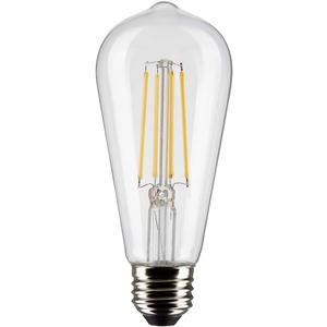 Satco S21364/06 8-Watt LED E26 Light Bulbs, 3000K, 15000 Hour Rating, Dimmable, 1 LED Light Bulb