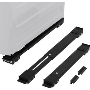 LUCKUP Heavy Duty Appliance Rollers, Extendable Washing Machine Stand Furniture Rollers Mobile Fridge Base Furniture Sliders for Refrigerators Washer and Dryer Support 660 lbs, Black (17.1 - 27.3" adjustable)