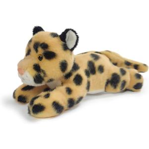 Leopard Stuffed Animal for Kids,8 inch Realistic Animal Plush Toy Lying Down Posture Animals,Plush Leopards for Boys Girls Adult Birthday Hug Teaching(S-Leopard)