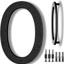 8 Inch Large Floating House Numbers, Black Modern House Number for Outside, Home Address Numbers for Outdoor Garage Gate Wall Street (0)