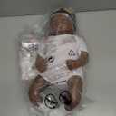 Reborn Baby Doll Black Girl Reborn Toddler Doll Silicone 19 Inch Realistic Newborn Girl Brown Skin Soft Cloth Body Real African American Baby Dolls with Hair Gift Box Toy Set for Kids Age 3+