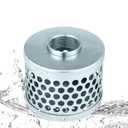 Tujoe 1-1/2 Inch Round Hole Suction Strainer Filter Carbon Steel Plated Npt Thread Hose Water Pump Inlet Strainer for Remove Debris Trash Reduces Solids Entering