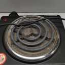 Elite Gourmet ESB100B Countertop Single Coiled Burner Electric Hot Plate, Temperature Control, Indicator Light, Easy to Clean, Black