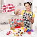 Original Stationery DIY Air Dry Clay Kit - 10 Colors, 19+ Pieces, World Food Style, Ages 7+ - Mini Food Making Kit for Kids & Air Dry Modeling Clay Set
