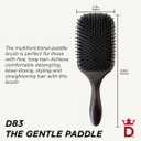 Denman Gentle Paddle Hairbrush for Comfortable Detangling, Blowdrying and Styling (1 Count (Pack of 1))