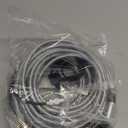 Elecan 14 AWG Speaker Cable Wire 10 Feet with Gold-Plated Banana Tip Plugs-CL2 Rated-in Wall-Heavy Duty Nylon Braided, Oxygen-Free Copper (OFC)-White-with 5 Cable Ties