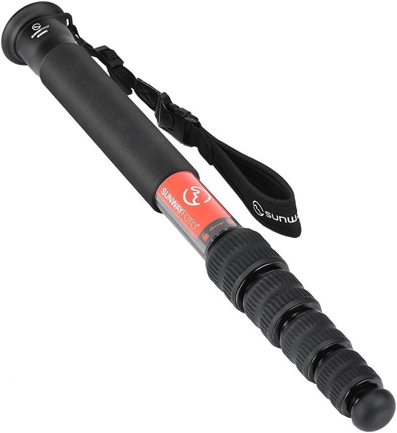 SUNWAYFOTO M3650C CF Monopod 36mm Top Section 10kg 22lb Max Load Carbon Fiber 1/4" / 3/8" Super Portable