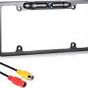 GLK Backup Camera, AHD 1080P License Plate Backup Camera, Night Vision Rear View Camera with 8 LEDs, Wide Angle IP69K Waterproof Reverse Rear Camera for 12-24V Car Vehicle SUV RV