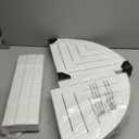 KaimuBench Corner Shower Stool for Inside Shower Waterproof, Poly Lumber Bathroom Shower Corner Bench Seat, Plastic Shower Chair Seat, Shower Shaving Foot Rest with Adjustable Feet, Non Slip, White