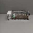 QUTREY Plant Wall Art Floating Shelves Set of 2, Minimalist Metal Abstract Decor Rustic Wooden Shelf for Living Room, Bedroom, Bathroom (Brown&Black)