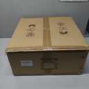 Luupyia Farmhouse Pendant Light Walnut Wood Grain, Rustic Caged Hanging Lighting Fixture Height Adjustable Pendant Lights Fixture for Dining Room Kitchen Bedroom Living Room, E26