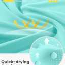 Auranso Girls Athletic Tank Tops 3 Pack UPF 50+ Racerback Sleeveless Quick Dry Sports Dance Workout Tops (7-8 Years, Purple-light Blue-pink)