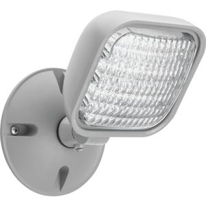 Lithonia Lighting Weatherproof LED Emergency Light Remote Head, One Single Head Emergency Light for Business, Indoor and Outdoor Use, Square, Gray (ERE GY SGL WP SQ M12)