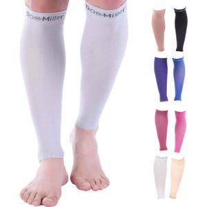 Doc Miller Compression Calf Sleeve for Men & Women, Premium Medical Grade, 15-20mmHg Graduated Support for Running, Calf Tear, Shin Splints, Knee High, Calf Sleeves, 1 Pair (XXX-Large, Grey)