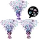 3 Pcs Disco Table Decorations Music Fans Foil Spray Centerpieces Singer Disco Ball Glitter Plastic Spray Table Centerpiece for Popular Birthday Party Decor Taylo bieber Birthday Gift