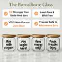 PANDAWOOD Overnight Oats Containers with Lids - 4 Pack Glass Overnight Oats Jars with Airtight Lids - Chia Seed Pudding Jars - Yogurt Containers with Lids - Oatmeal Jars Meal Prep Mason Jars 14.8 OZ
