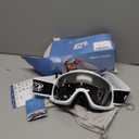 findway Ski Goggles OTG - Over Glasses Snow/Snowboard Goggles for Men, Women & Youth - 100% UV Protection (A1-white Silver Vlt 10%)